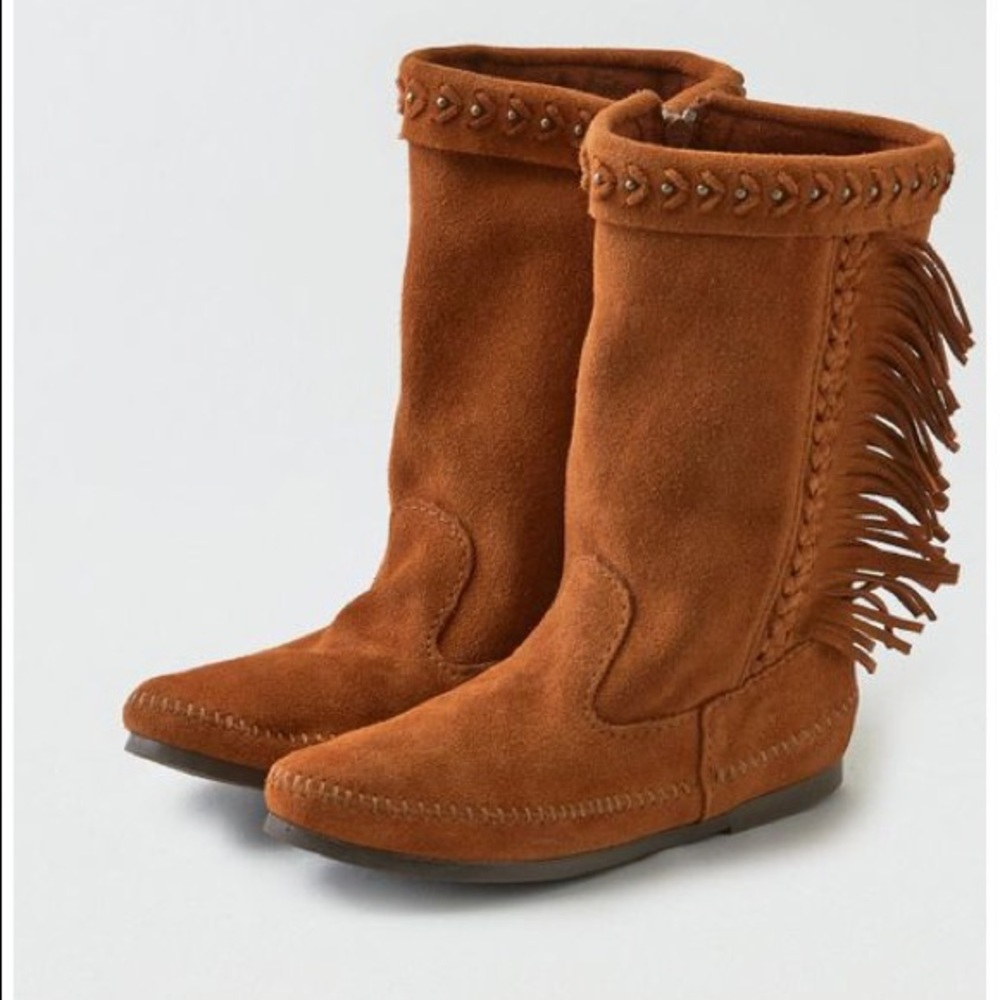 Brown Minnetonka Luna Fringe Boot